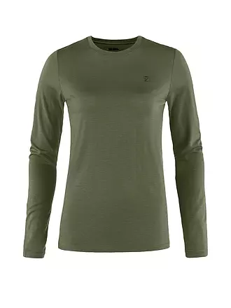 FJÄLLRÄVEN | Camiseta funcional de mujer Abisko Wool | olive